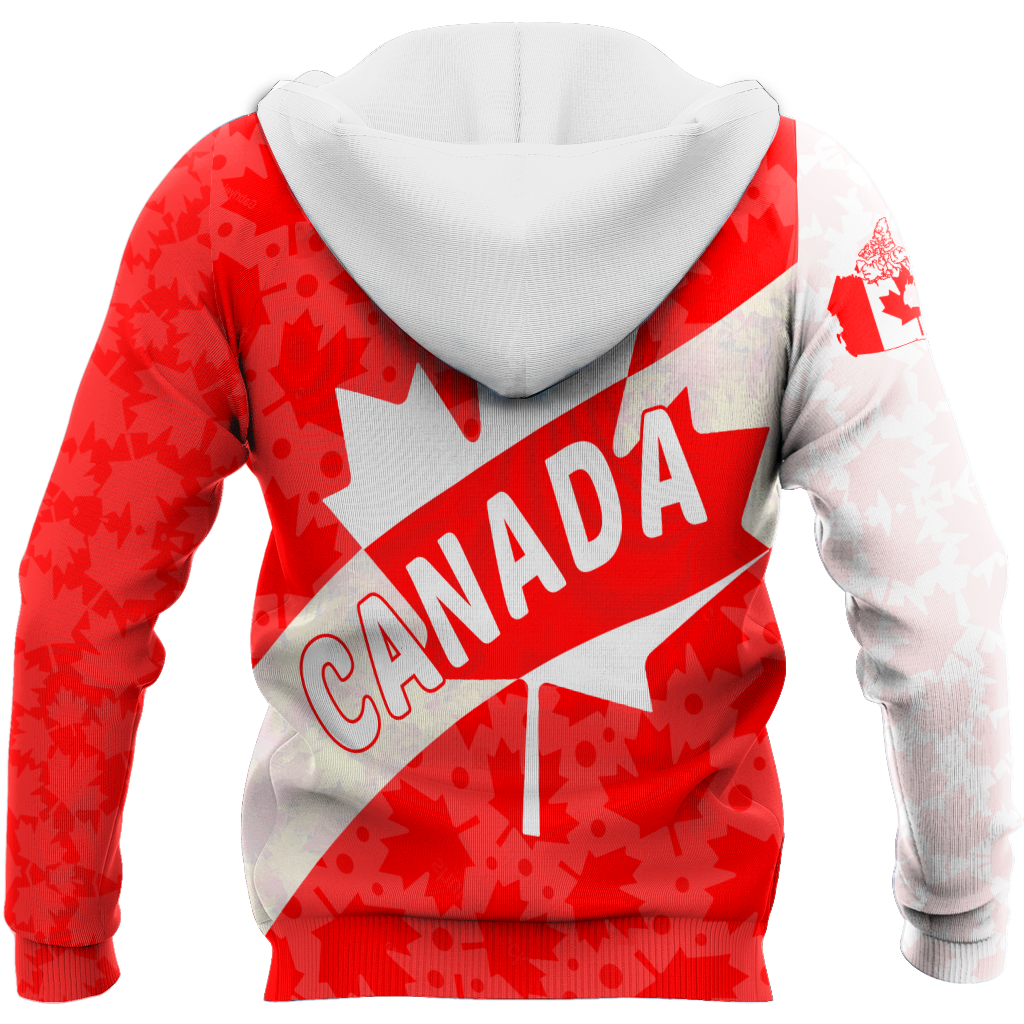 Canada All Over Print Hoodie Maple Leaf
