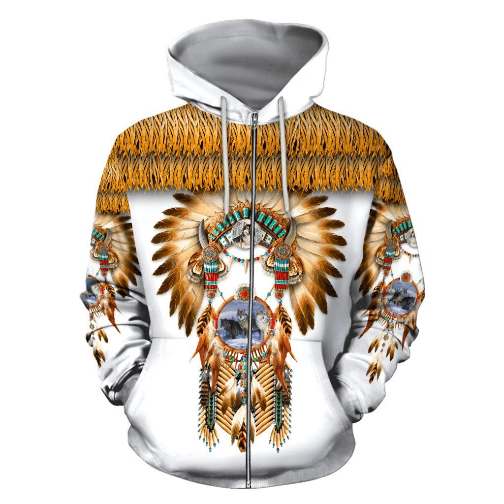 Wolf Native American 3D All Over Printed Unisex Shirts