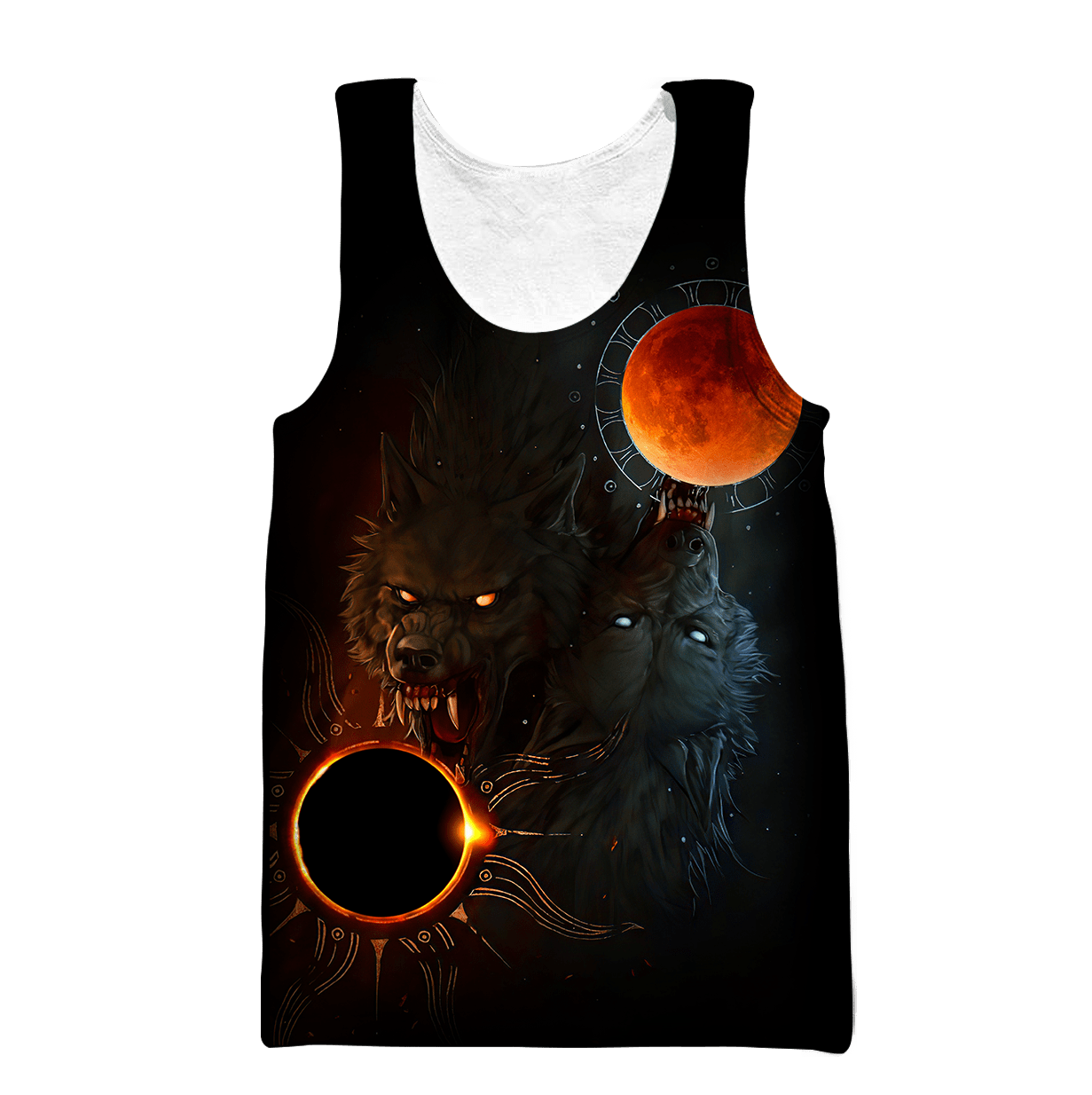 Unisex All Over Printed Wolf And Sun Shirts MEI