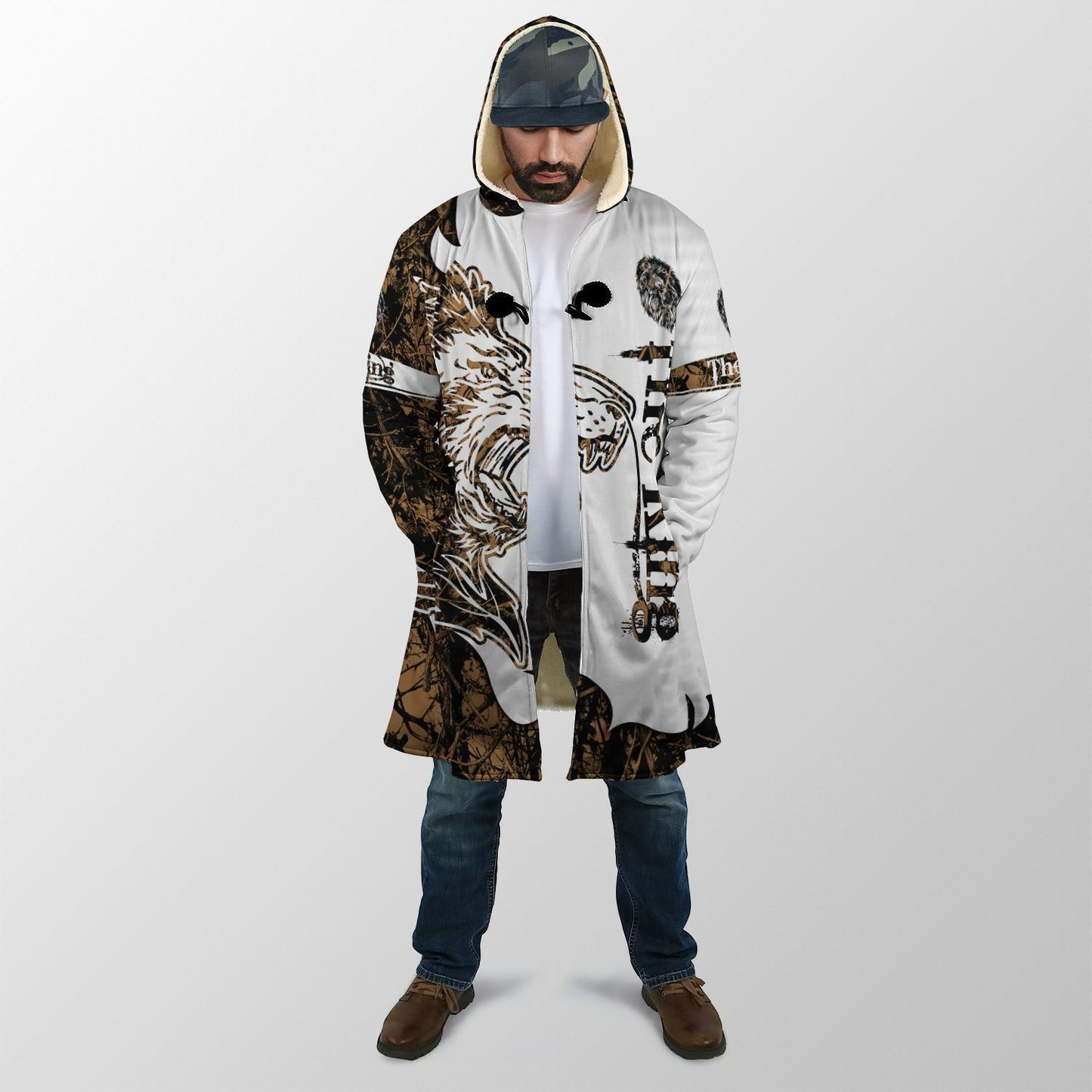 The King Lion Tattoo Over Printed Hoodie TP