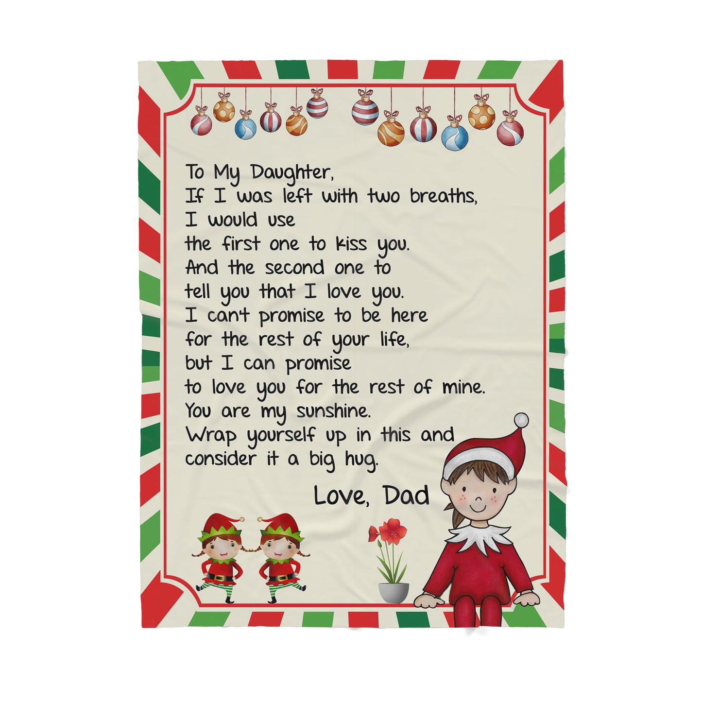 To My Daughter From Dad Sherpa Blanket TN