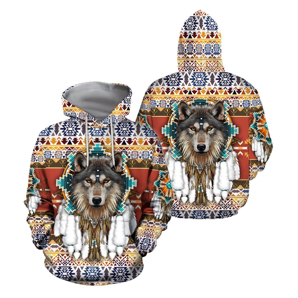 Wolf Native American 3D All Over Printed Unisex Shirts