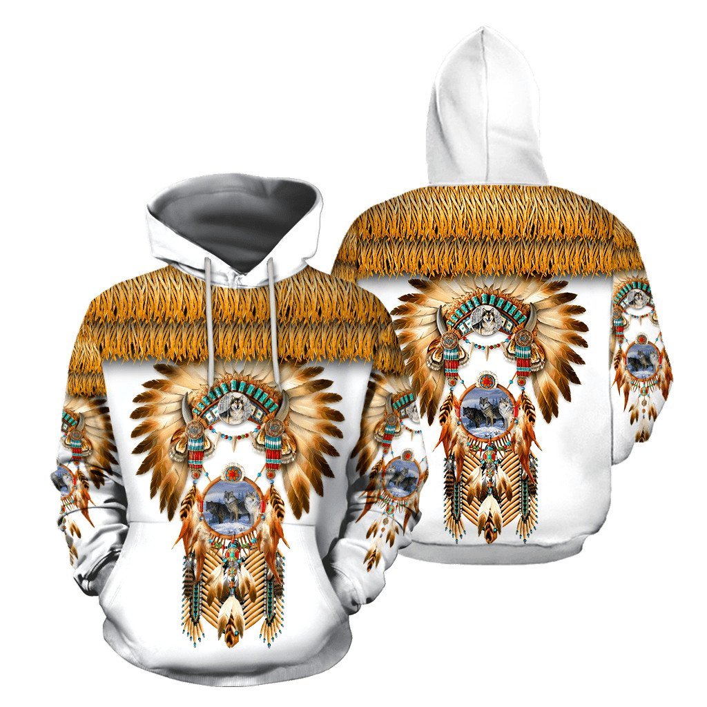 Wolf Native American 3D All Over Printed Unisex Shirts