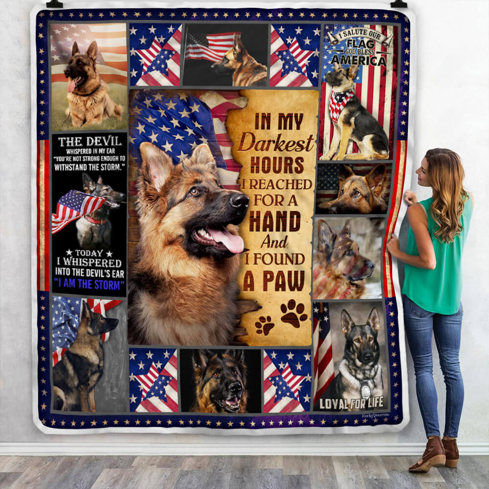 German Shepherd Dog Mom Custom Blanket- Best gift for German Shepherd Lovers - Sherpa Blanket DL