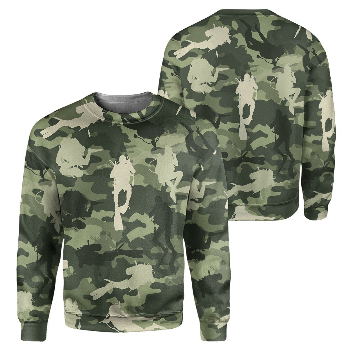 Camo Scuba Diving - 3D All Over Printed Shirt - Amaze Style™-ALL OVER PRINT HOODIES