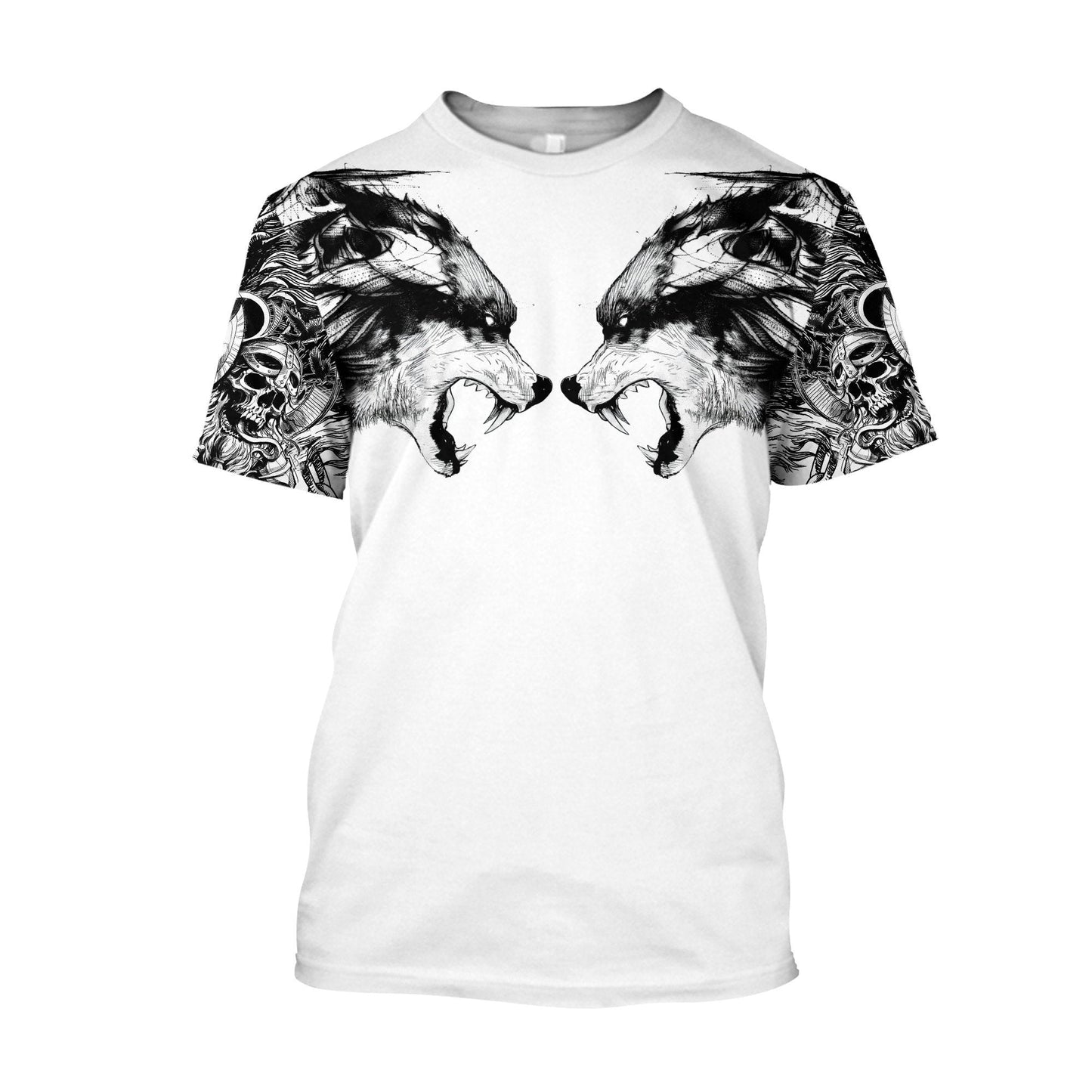 Wolf Tattoo 3D All Over Printed Unisex Shirts