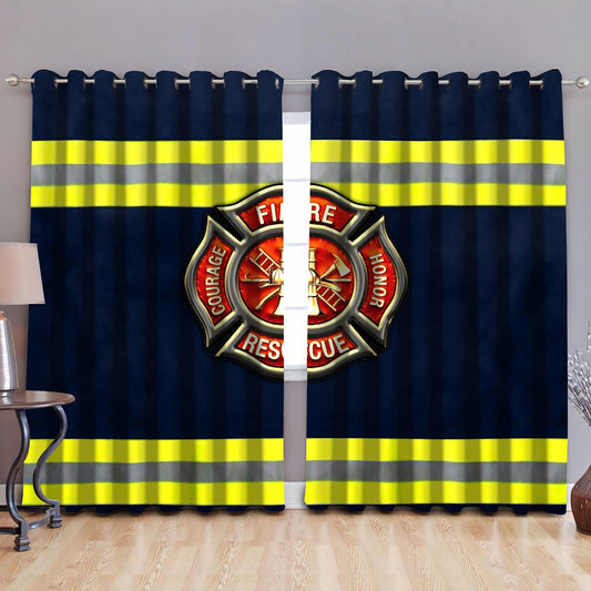 Firefighter Lover Blackout Thermal Grommet Window Curtains