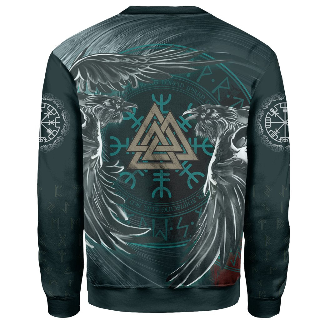 Viking Hoodie Ravens Skull Tattoo HP261210 - Amaze Style™-Apparel