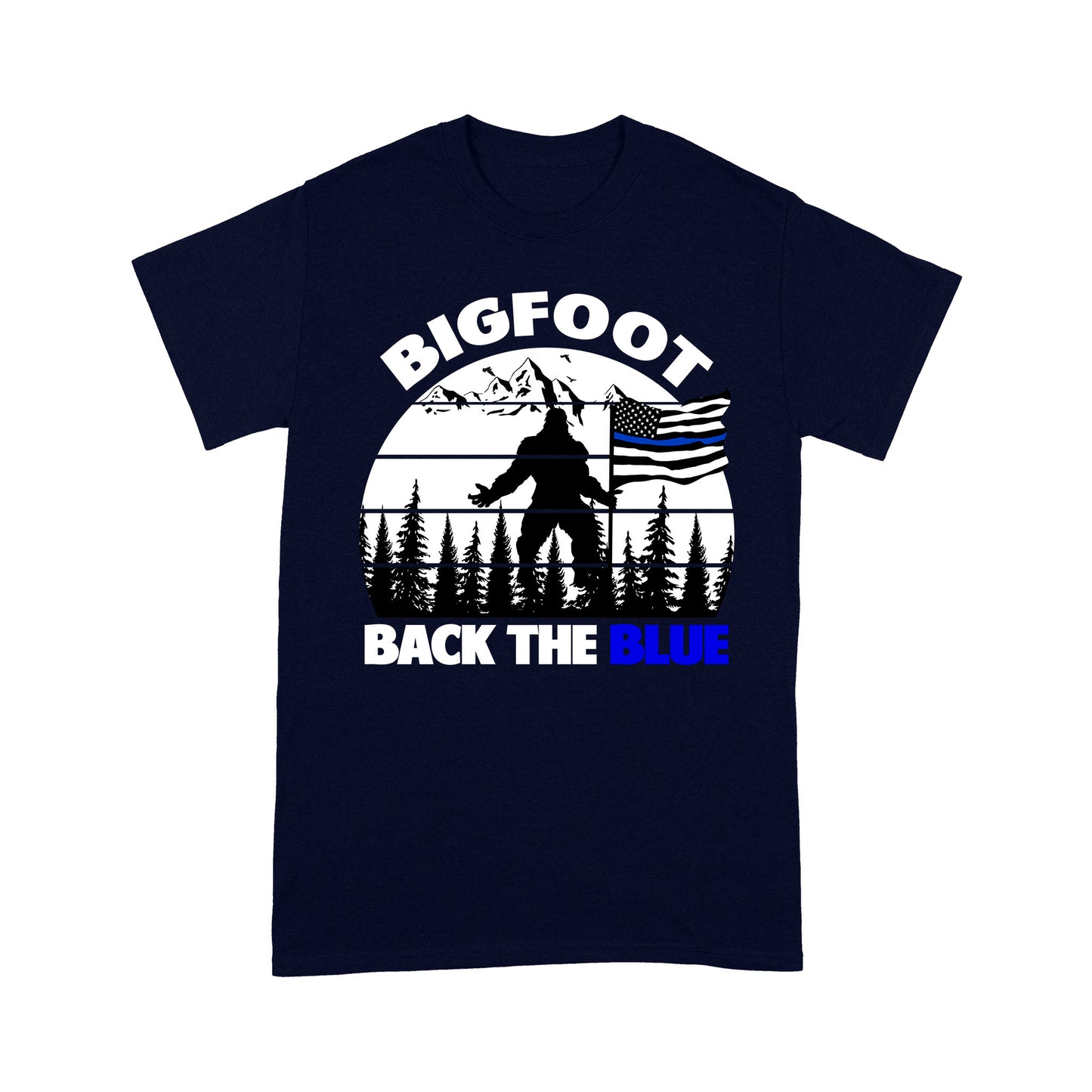 Bigfoot Back The Blue Special Gift For Policeman