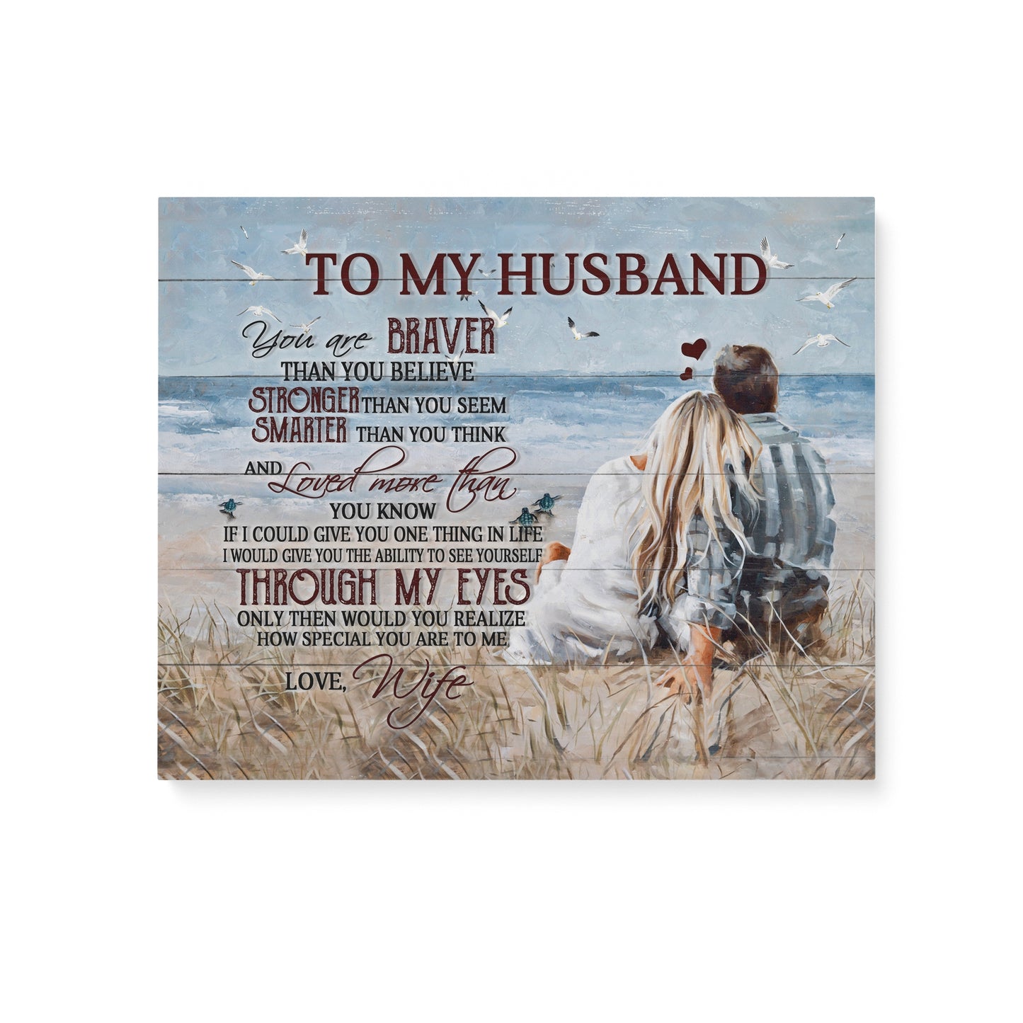 Canvas To My Husband - Wedding Aniversary- Valetine Gift for Husband XT