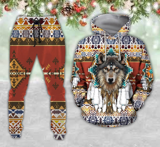 Wolf Native American 3D All Over Printed Unisex Shirts