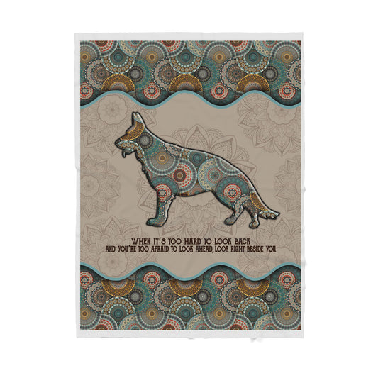 Custom Blanket German Shepherd - Gift for Christmas - Sherpa Blanket DL