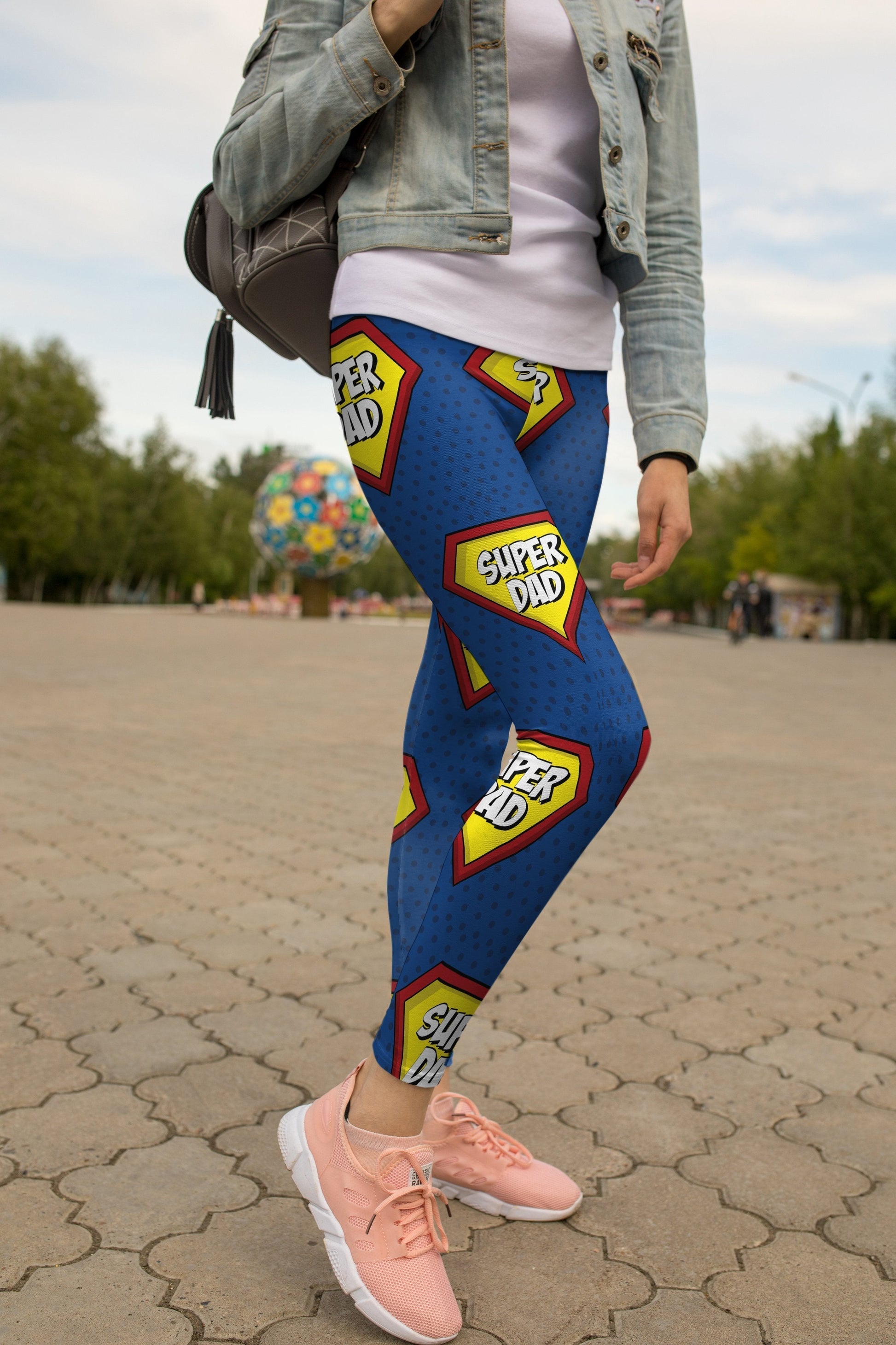 3D All Over Print Super Dad Legging - Amaze Style™-Apparel