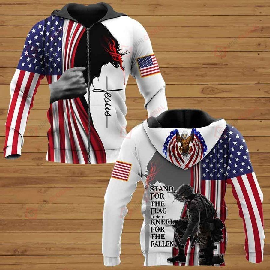 Stand  For The Flag Kneel For The Fallen 3D All Over Printed Shirts For Men and Women TA0706201