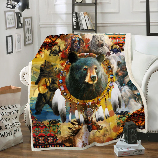 Bear Native American Blanket