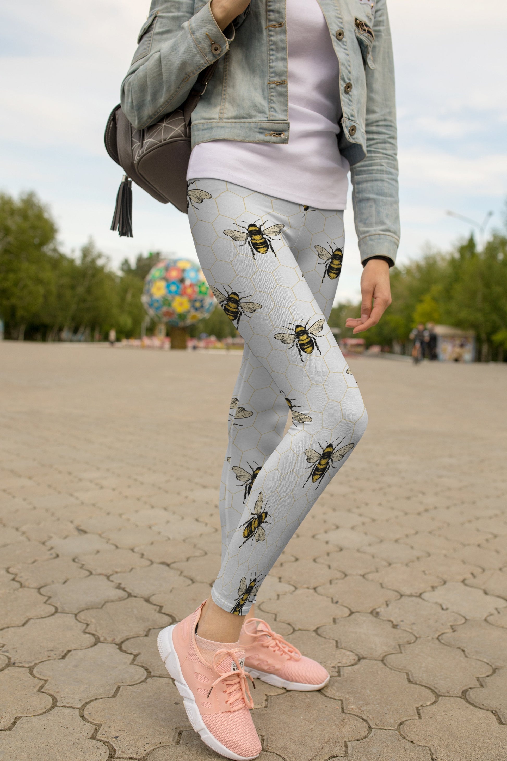3D All Over Print Many Bee Legging - Amaze Style™-Apparel