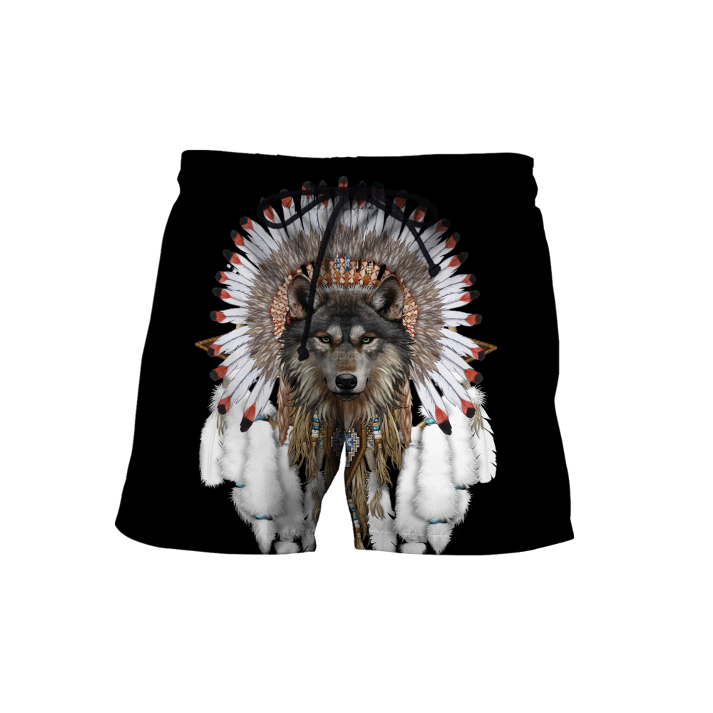 Wolf Native American Hoodie 3D All Over Printed Shirts