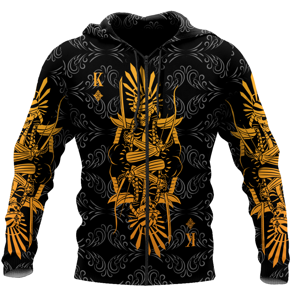 3D King Diamond Skull Poker Over Printed Hoodie