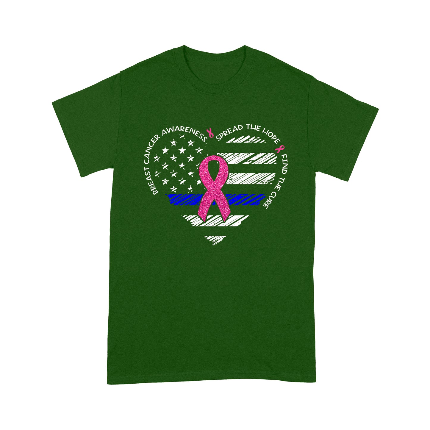 Thin Blue Line Spread The Hope Find The Cure - Breast Cancer Awareness Classic T-Shirt
