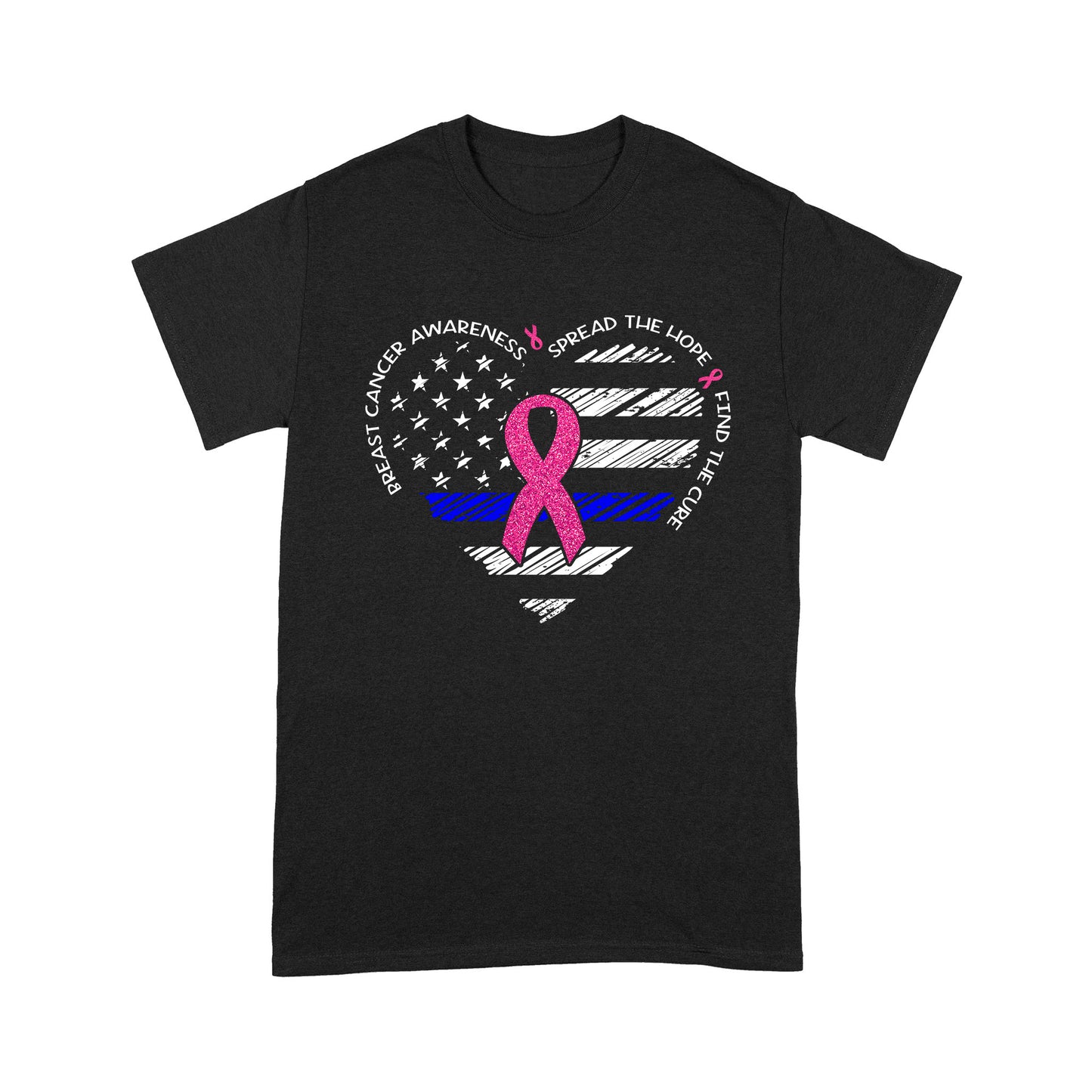 Thin Blue Line Spread The Hope Find The Cure - Breast Cancer Awareness Classic T-Shirt