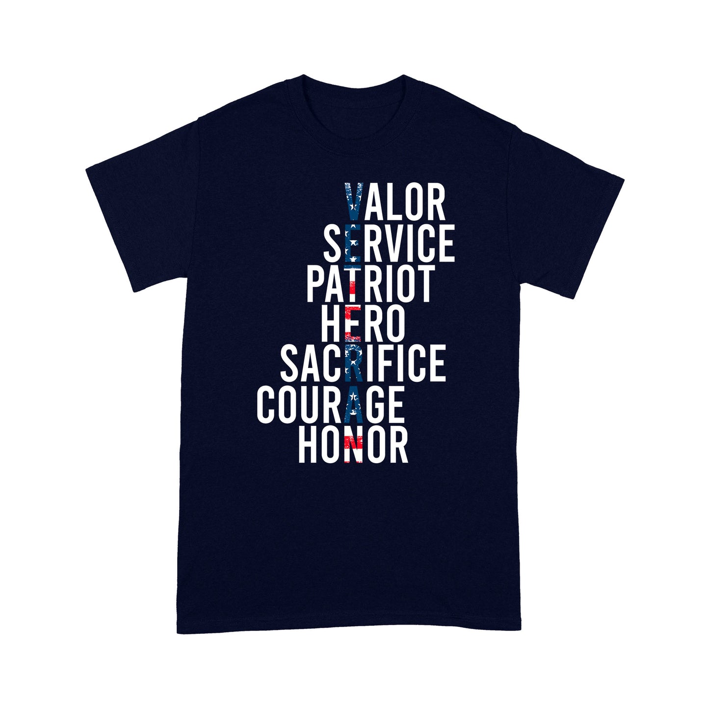 Valor Service Patriot Hero Sacrifice Veteran T-shirt For Dad Papa Grandpa