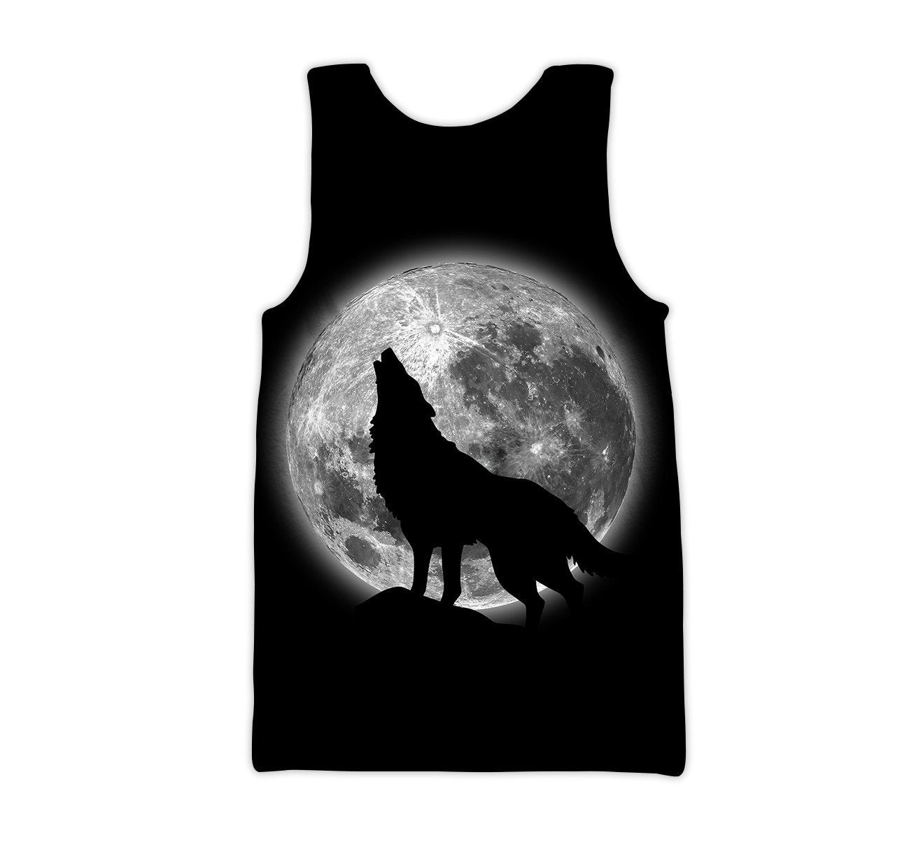 Wolf in Moon 3D All Over Printed Shirt for Men and Women