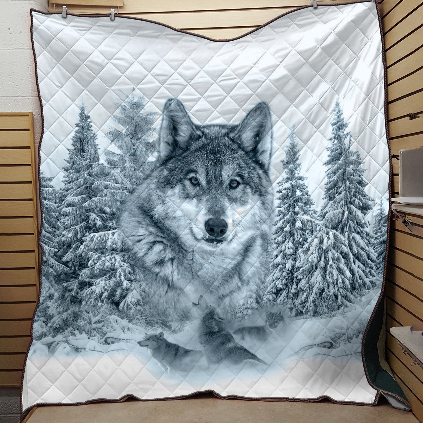 Wolf 3D All Over Printed Quilt