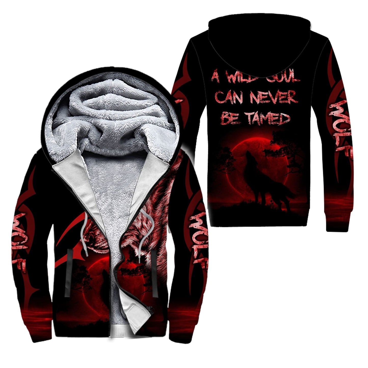 Wolf - A Wild Soul Can Never Be Tamed 3D All Over Printed Unisex Shirts