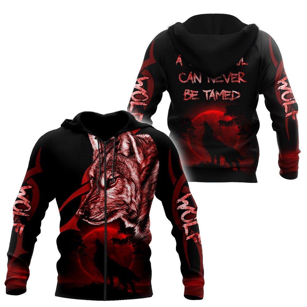 Wolf - A Wild Soul Can Never Be Tamed 3D All Over Printed Unisex Shirts