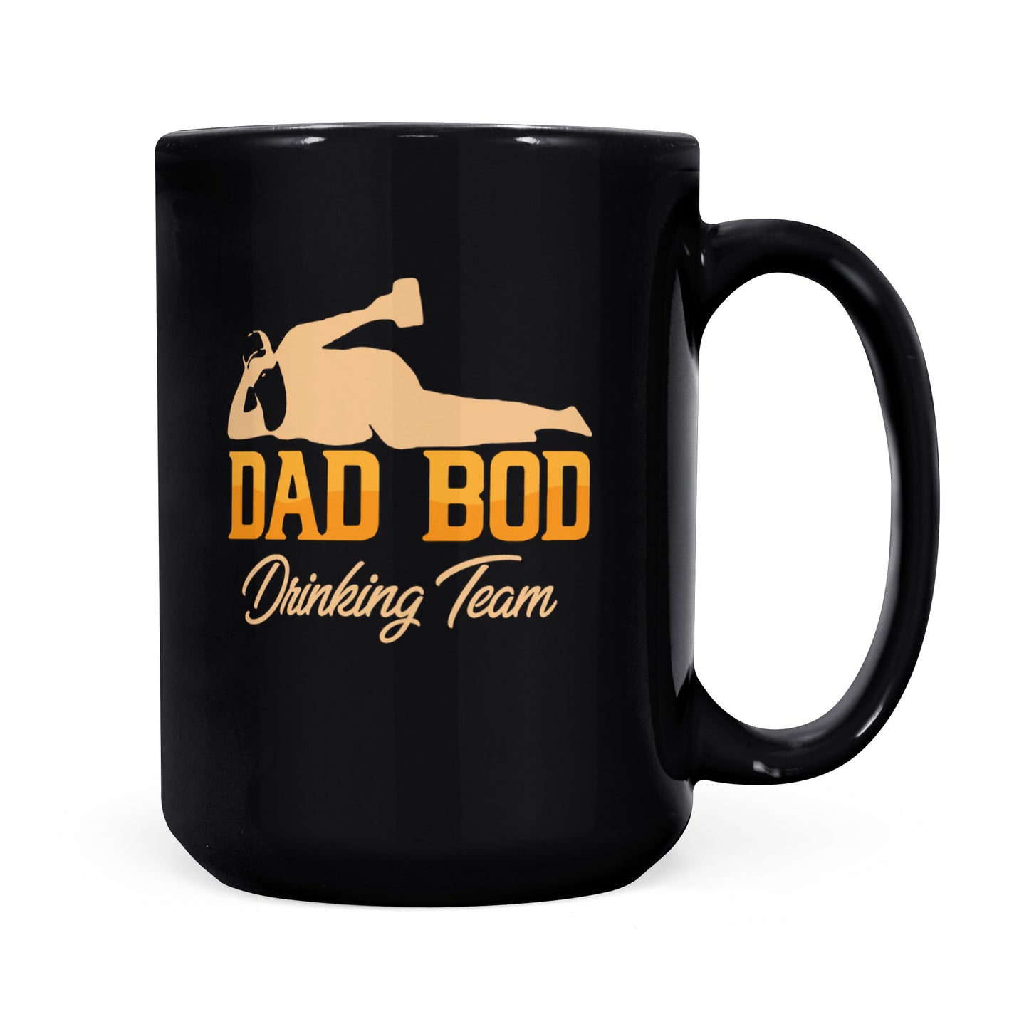 Best Gift For Dad Black Mug Drinking Team
