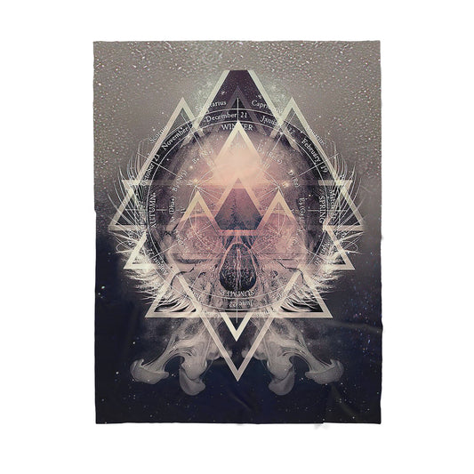 An Ideology Skull Sherpa Blanket