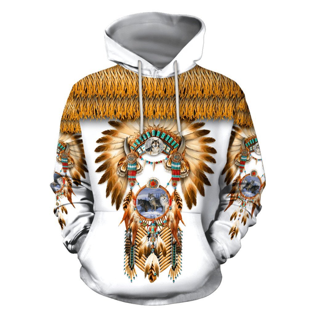 Wolf Native American 3D All Over Printed Unisex Shirts