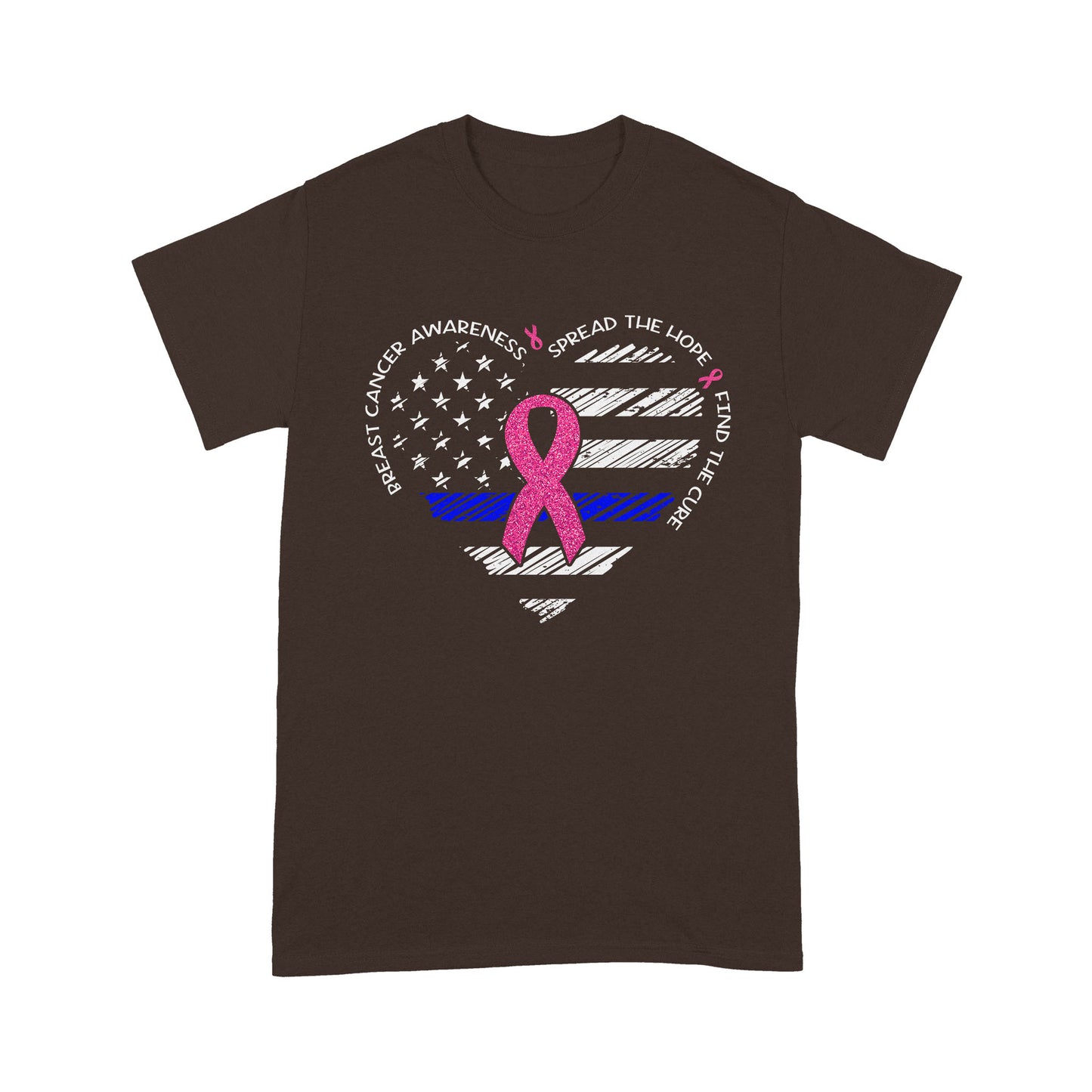 Thin Blue Line Spread The Hope Find The Cure - Breast Cancer Awareness Classic T-Shirt