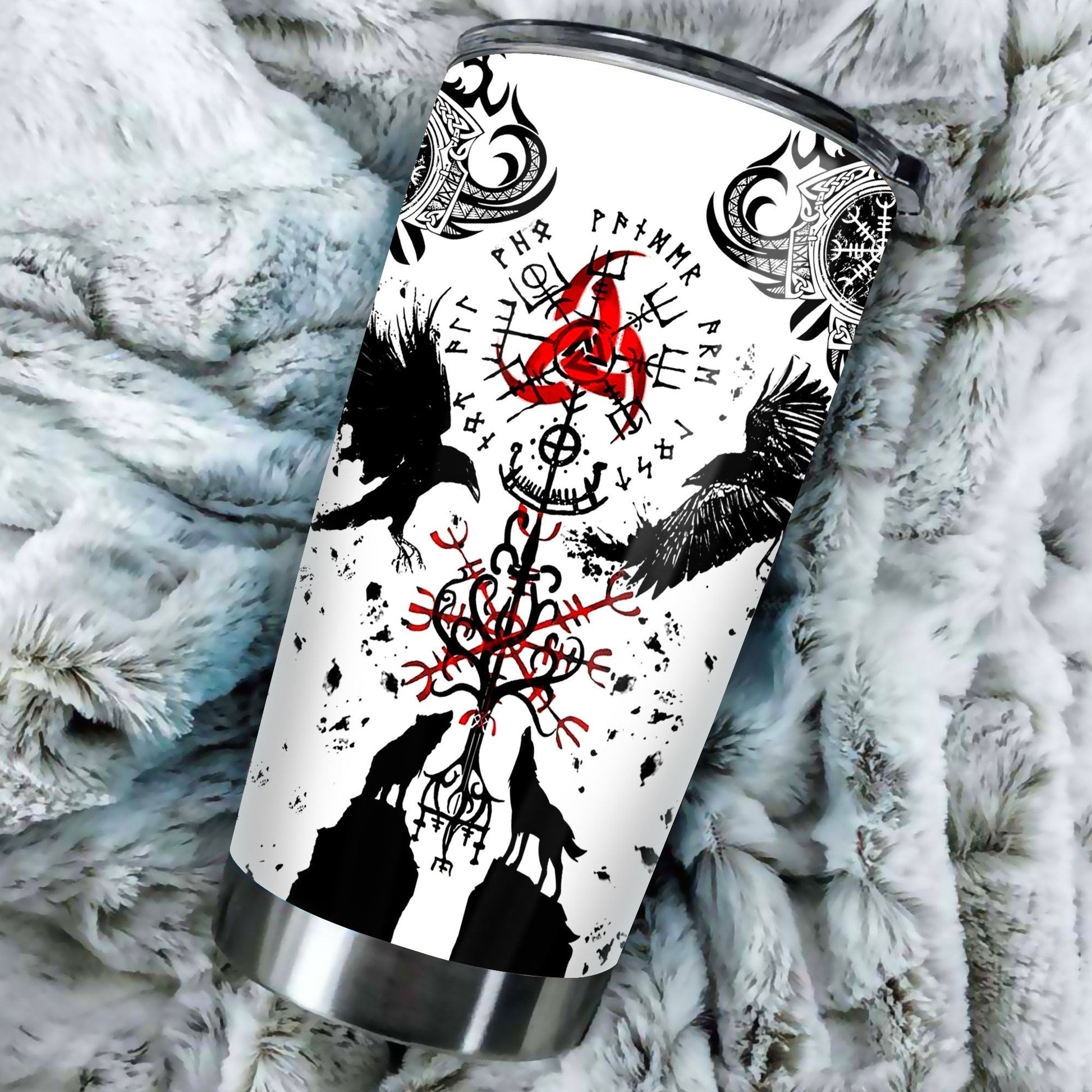 VIKINGS TATTOO STAINLESS STEEL TUMBLER - Amaze Style™-