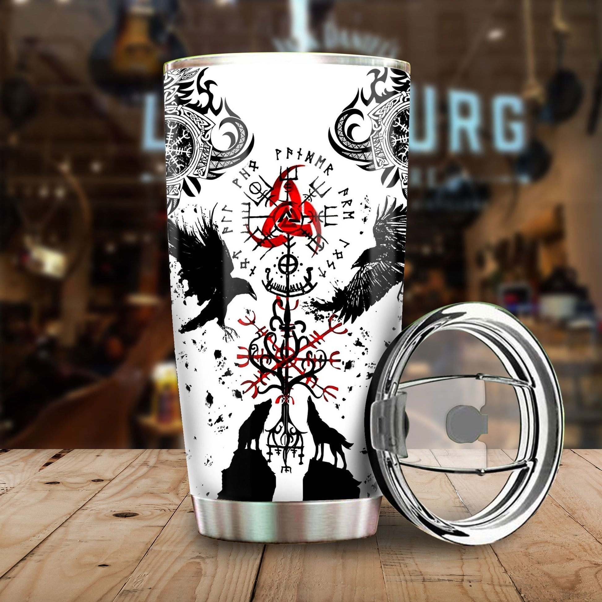 VIKINGS TATTOO STAINLESS STEEL TUMBLER - Amaze Style™-