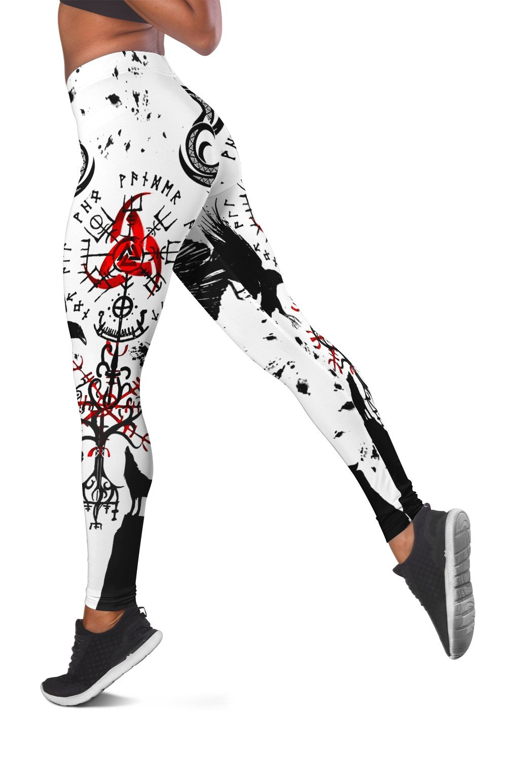 Vkings Tattoo Leggings and Hollow Out Tank Top - Amaze Style™-Apparel