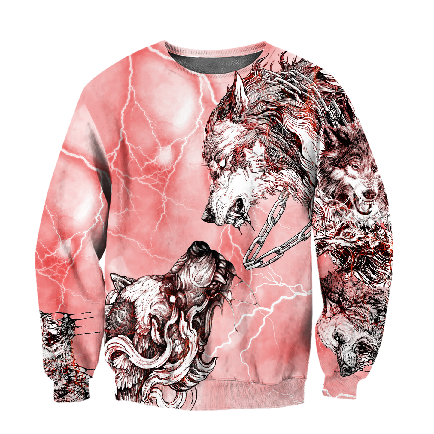 Tattoo Red Wolf 3D All Over Printed Hoodie For Men and Women DAST24102000