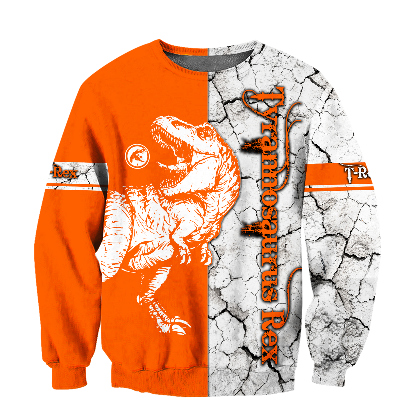 Tyrannosaurus Dinosaur Orange 3D all over printed shirts