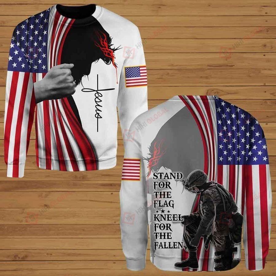 Stand  For The Flag Kneel For The Fallen 3D All Over Printed Shirts For Men and Women TA0706201