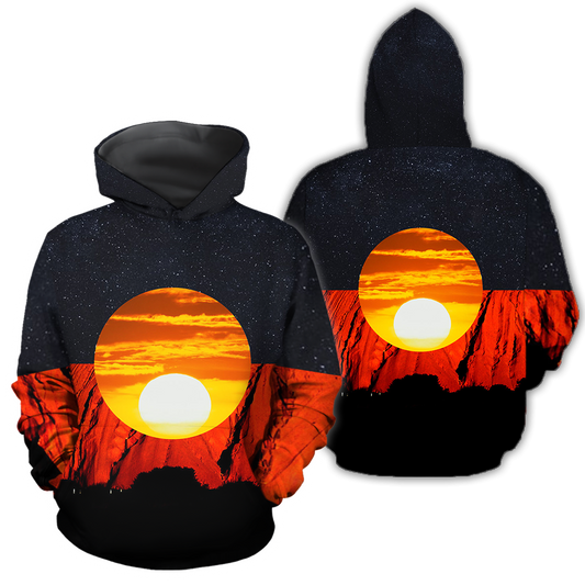Australia Aborigina Flag 3D All Over Printed Hoodie Shirts MP040401 - Amaze Style™-Apparel