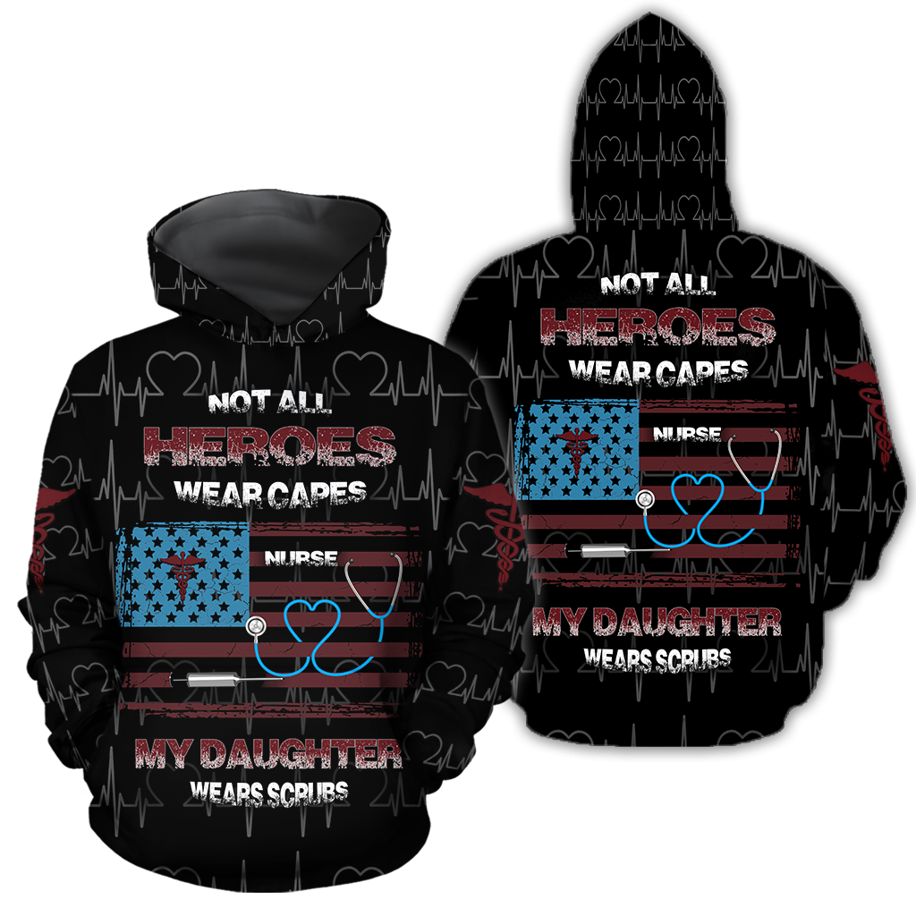 All Over Printed My Daughter Is A Nurse Hoodie DA140920201-MEI