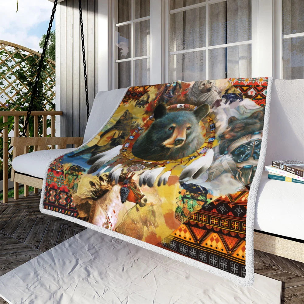 Bear Native American Blanket