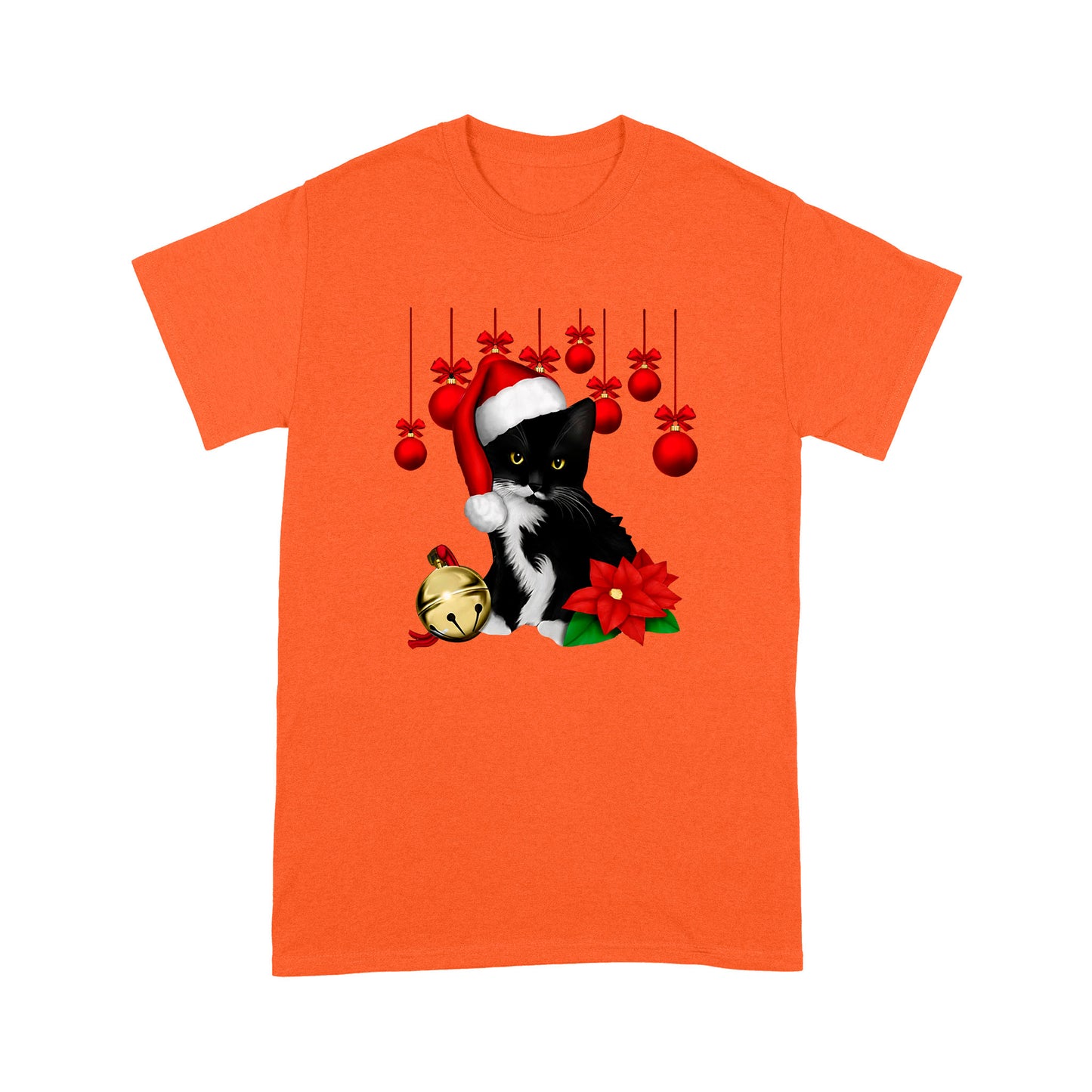 Black Cat Christmas T-shirt - Best Christmas Gift T-shirt DL