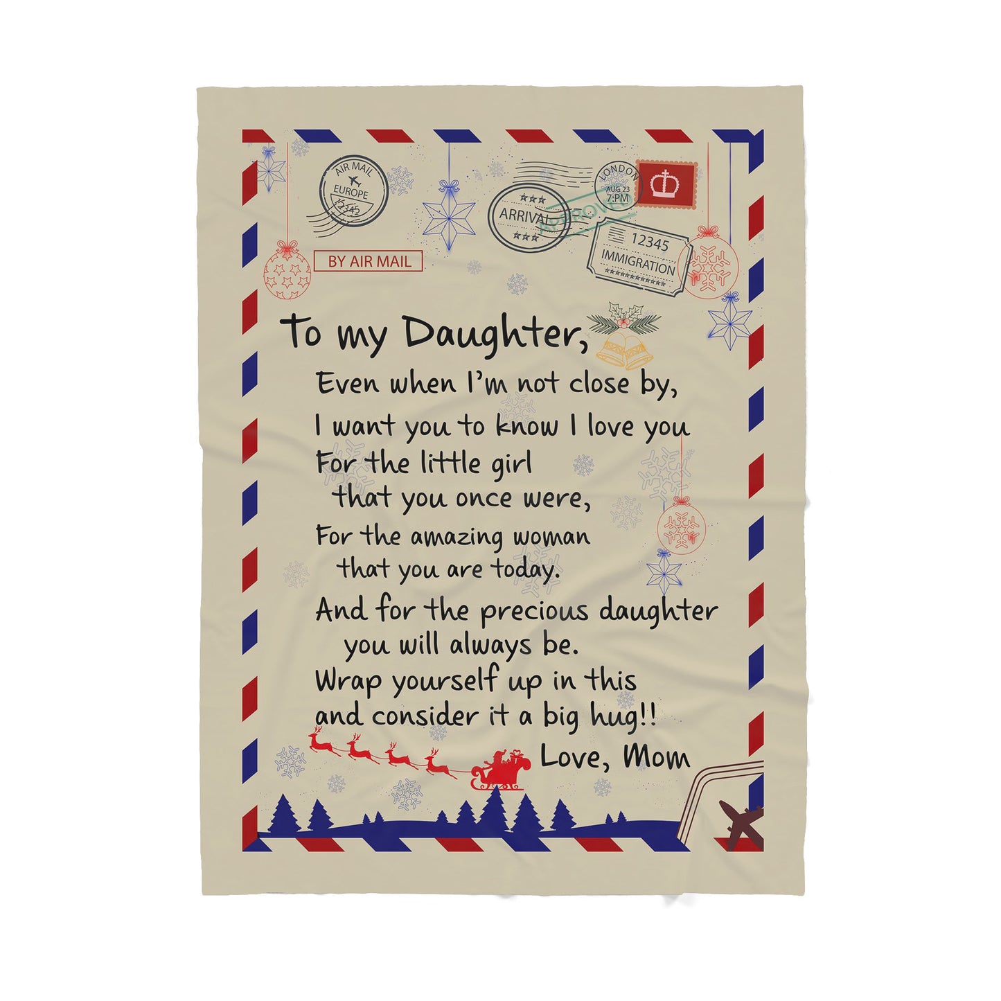 To my Daughter Best Gift For Family Sherpa Blanket TN