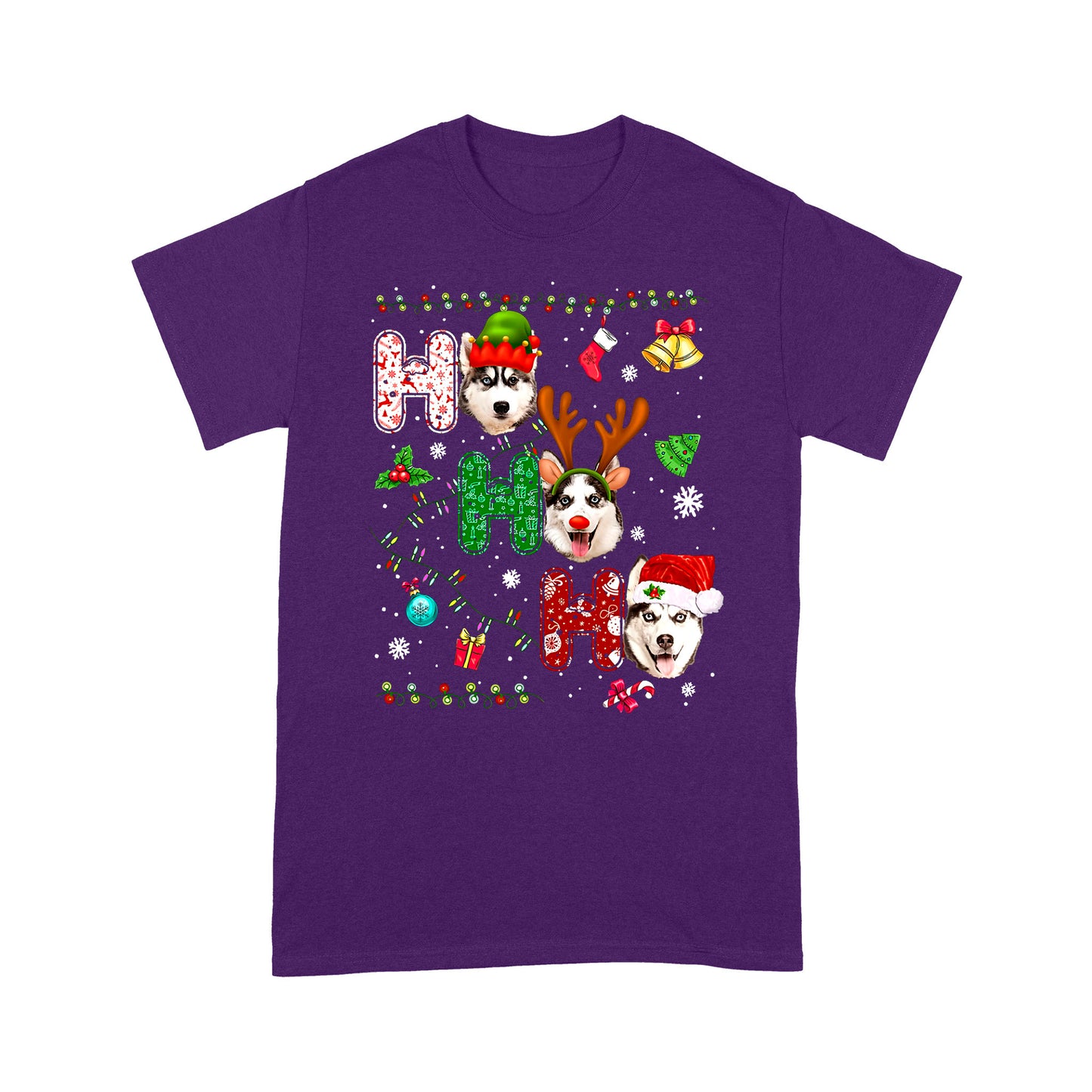 Dog Merry Christmas Husky Standard T-shirt HG