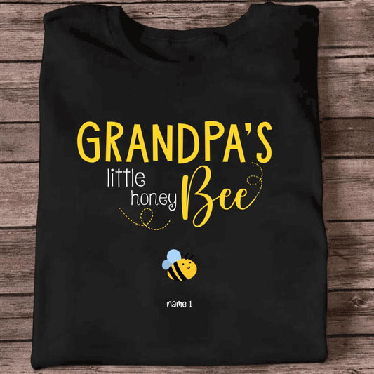 Personalized T-shirt Grandpa's Little Honey Bee - Amazing gift for Father's day