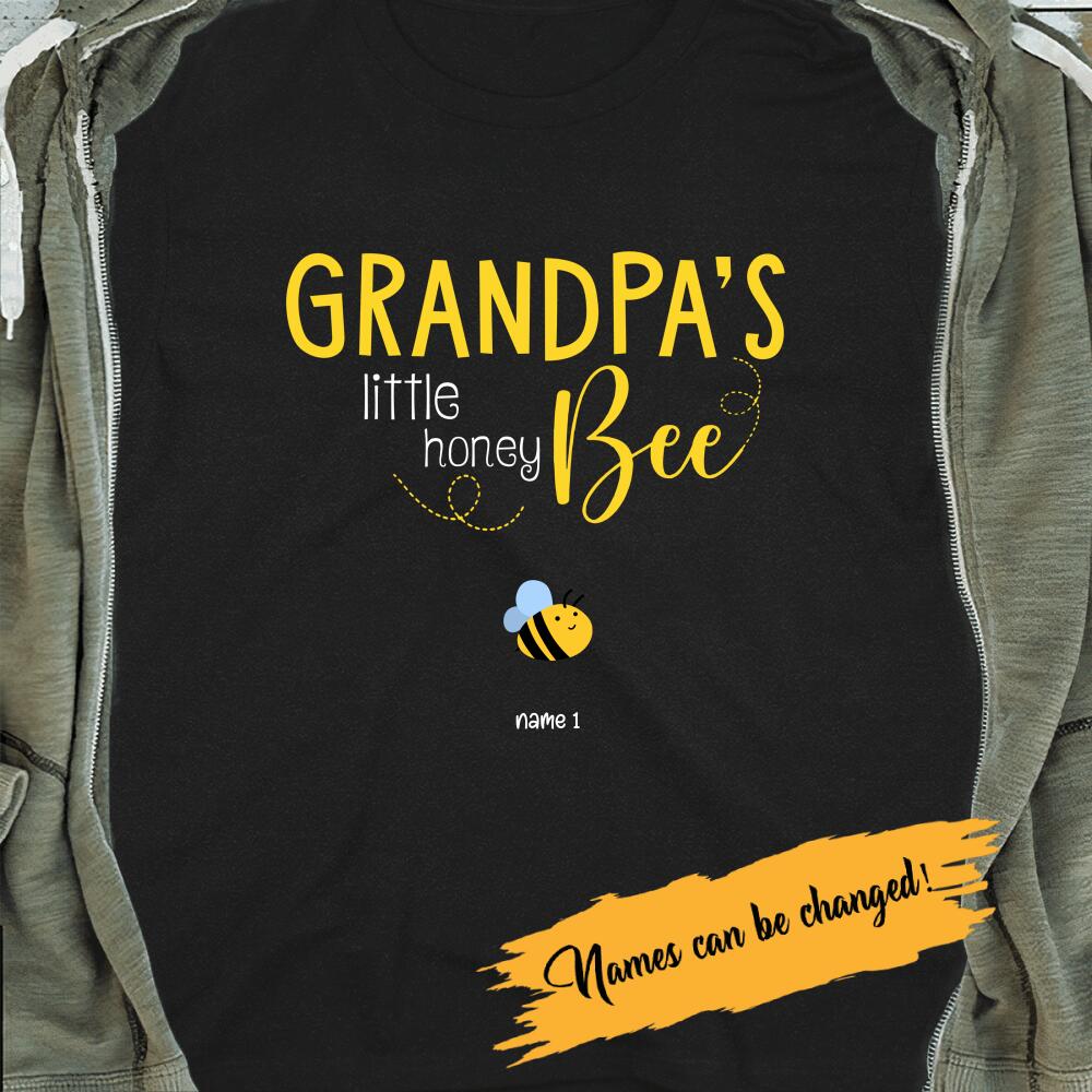 Personalized T-shirt Grandpa's Little Honey Bee - Amazing gift for Father's day