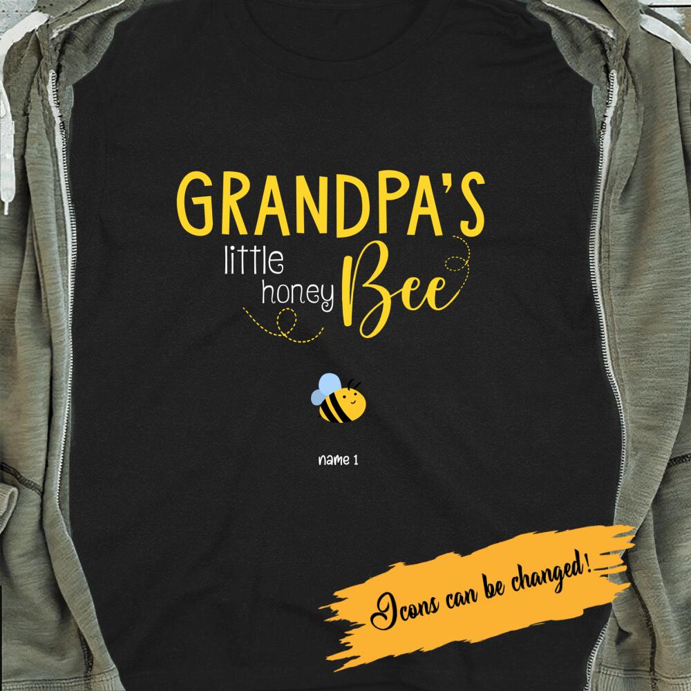 Personalized T-shirt Grandpa's Little Honey Bee - Amazing gift for Father's day