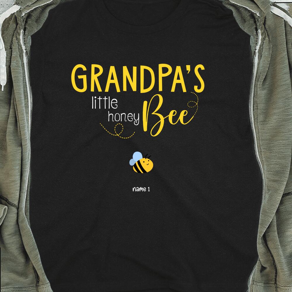 Personalized T-shirt Grandpa's Little Honey Bee - Amazing gift for Father's day