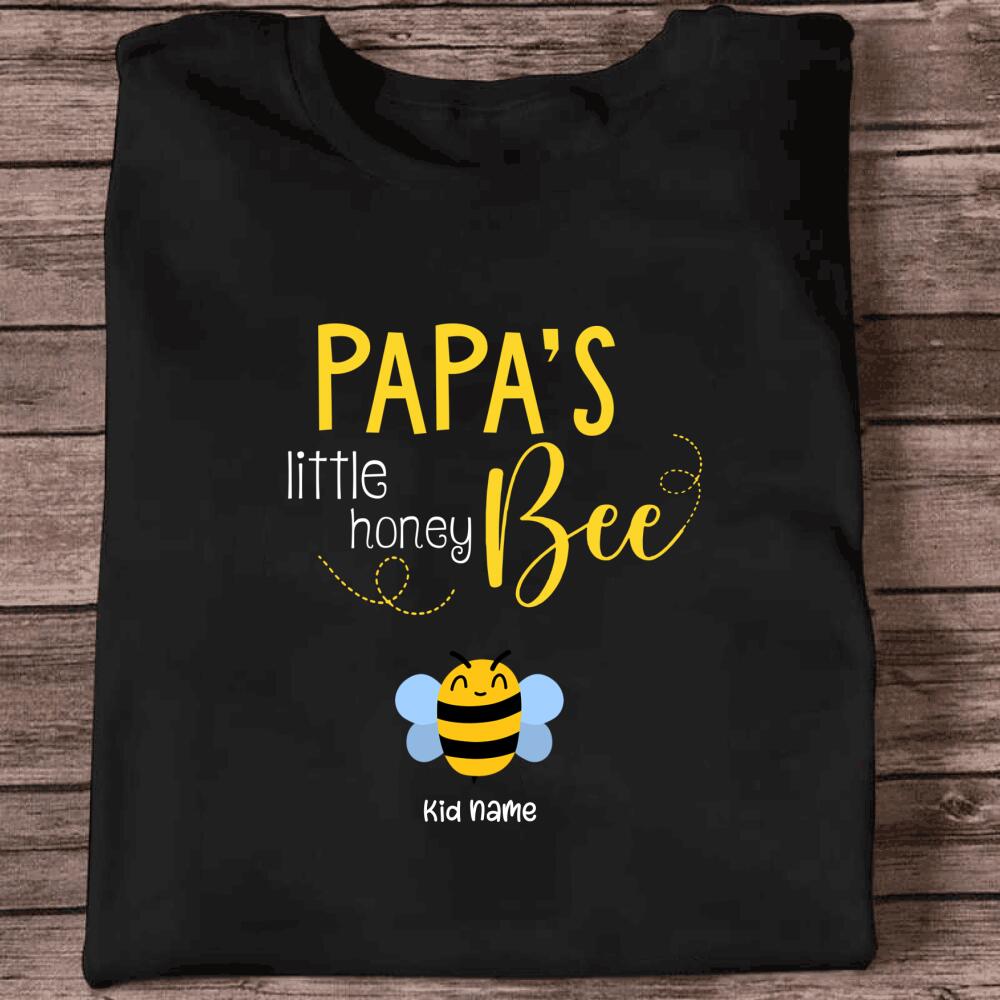 Personalized T-shirt Papa's Little Honey Bee - Amazing gift for Father's day